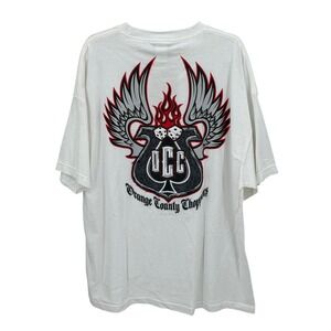 Vintage Orange County Choppers Shirt Mens 2XL White Graphic Motorcycle Dice 2003